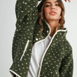 Load image into Gallery viewer, High Pile Fleece Puffer Jacket - BMJ7831: OLIVE / TAUPE / L
