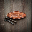 Load image into Gallery viewer, Getaway Car Leather Keychain Motel Style

