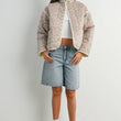 Load image into Gallery viewer, FLOAR QUILTED JACKET WITH LIGHTWEIGHT BOHO PRINT - BMJ7514: MAUVE / IVORY / L
