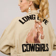 Load image into Gallery viewer, 36341J - Long Live Cowgirls Patch Twill Denim Jacket: TAUPE / M
