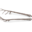 Load image into Gallery viewer, Pewter Antler Pattern Ice / Bread Tongs

