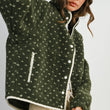 Load image into Gallery viewer, High Pile Fleece Puffer Jacket - BMJ7831: OLIVE / TAUPE / L
