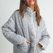 Load image into Gallery viewer, FLOAR QUILTED JACKET WITH LIGHTWEIGHT BOHO PRINT - BMJ7514: MAUVE / IVORY / L
