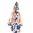 Load image into Gallery viewer, Aqua Daisy: Reversible Hand Towel: Blue/Orange/Cream / Hand Towel
