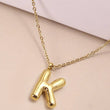 Load image into Gallery viewer, L 18K STAINLESS STEEL TARNISH FREE  INITIAL NECKLACE | 80N650: L
