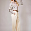 Load image into Gallery viewer, 23566T - Gingham Embroidered Western Snap Blouse: GREY / S
