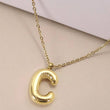 Load image into Gallery viewer, F 18K STAINLESS STEEL TARNISH FREE  INITIAL NECKLACE | 80N650: F
