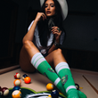 Load image into Gallery viewer, Make Your Own Luck Green Performance Socks
