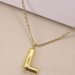 Load image into Gallery viewer, F 18K STAINLESS STEEL TARNISH FREE  INITIAL NECKLACE | 80N650: F
