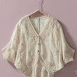 Load image into Gallery viewer, Floral Embroidered Lace Button Front Top: NATURAL
