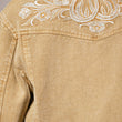 Load image into Gallery viewer, Garment Washed Embroidered Denim Jacket: WASHED BROWN

