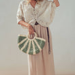 Load image into Gallery viewer, Floral Embroidered Lace Button Front Top: NATURAL
