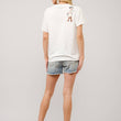 Load image into Gallery viewer, 23228T - Western Motif Embroidered Graphic T Shirt: OFF WHITE / S
