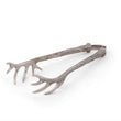 Load image into Gallery viewer, Pewter Antler Pattern Ice / Bread Tongs

