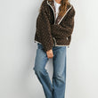 Load image into Gallery viewer, High Pile Fleece Puffer Jacket - BMJ7831: OLIVE / TAUPE / L

