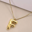 Load image into Gallery viewer, W 18K STAINLESS STEEL TARNISH FREE  INITIAL NECKLACE | 80N650: W
