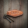 Load image into Gallery viewer, Camp Leather Keychain Motel Style

