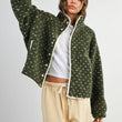 Load image into Gallery viewer, High Pile Fleece Puffer Jacket - BMJ7831: OLIVE / TAUPE / M
