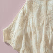 Load image into Gallery viewer, Floral Embroidered Lace Button Front Top: NATURAL
