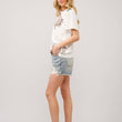 Load image into Gallery viewer, 23228T - Western Motif Embroidered Graphic T Shirt: OFF WHITE / S
