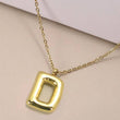Load image into Gallery viewer, H 18K STAINLESS STEEL TARNISH FREE  INITIAL NECKLACE | 80N650: H
