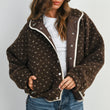 Load image into Gallery viewer, High Pile Fleece Puffer Jacket - BMJ7831: OLIVE / TAUPE / S
